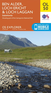 Ben Alder, Loch Ericht & Loch Laggan, Dalwhinnie : OL 50 - 9780319242896