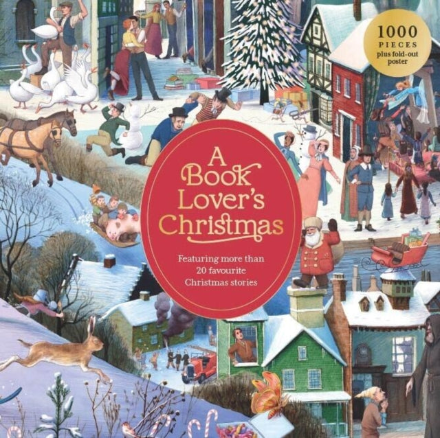 A Book Lover's Christmas : A 1000-piece jigsaw puzzle - 9781399625500