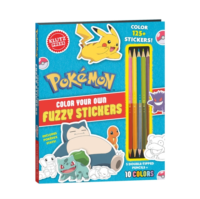 Pokemon Color Your Own Fuzzy Stickers - 9781546176848