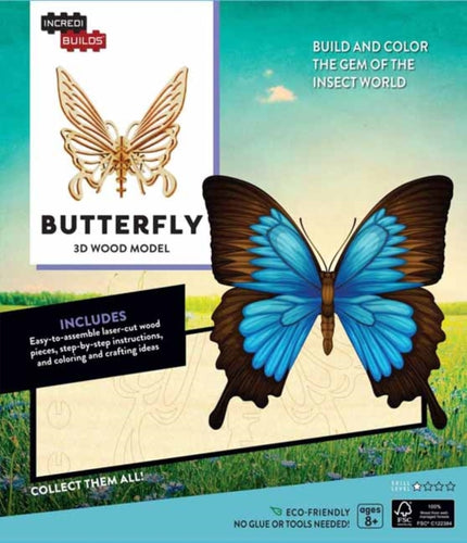 IncrediBuilds: Butterfly 3D Wood Model - 9781682980316