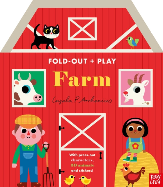 Fold-Out + Play: Farm : Build your own 3D farm with interactive play pieces and stickers - 9781805139041