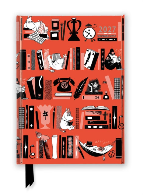 Moomin Bookshelves 2027 Luxury Diary Planner - Page to View with Notes - 9781806941797