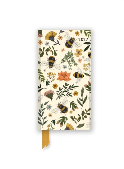 Jade Mosinski: Garden Bees 2027 Luxury Slimline Pocket Diary Planner – Week to View - 9781806942169