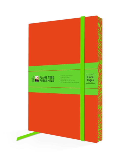 Orange & Lime Green Artisan Paperback Notebook - 9781835629550