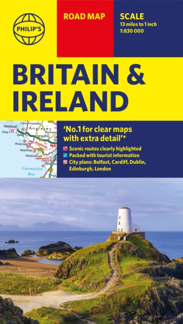Philip's Britain and Ireland Road Map : with Town plans - 9781849077309
