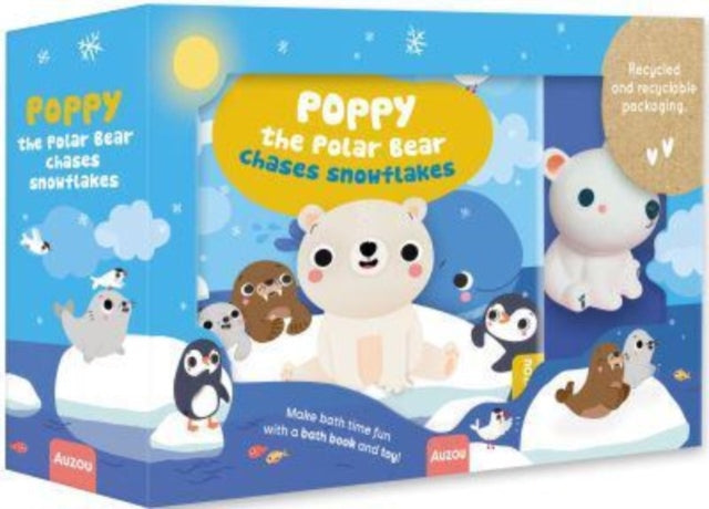 Poppy the Polar Bear Chases Snowflakes : My First Bath Book & Toy - 9791039547666