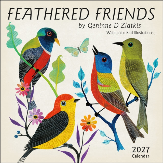 Feathered Friends 2027 Wall Calendar : Watercolor Bird Illustrations - 9798881607173