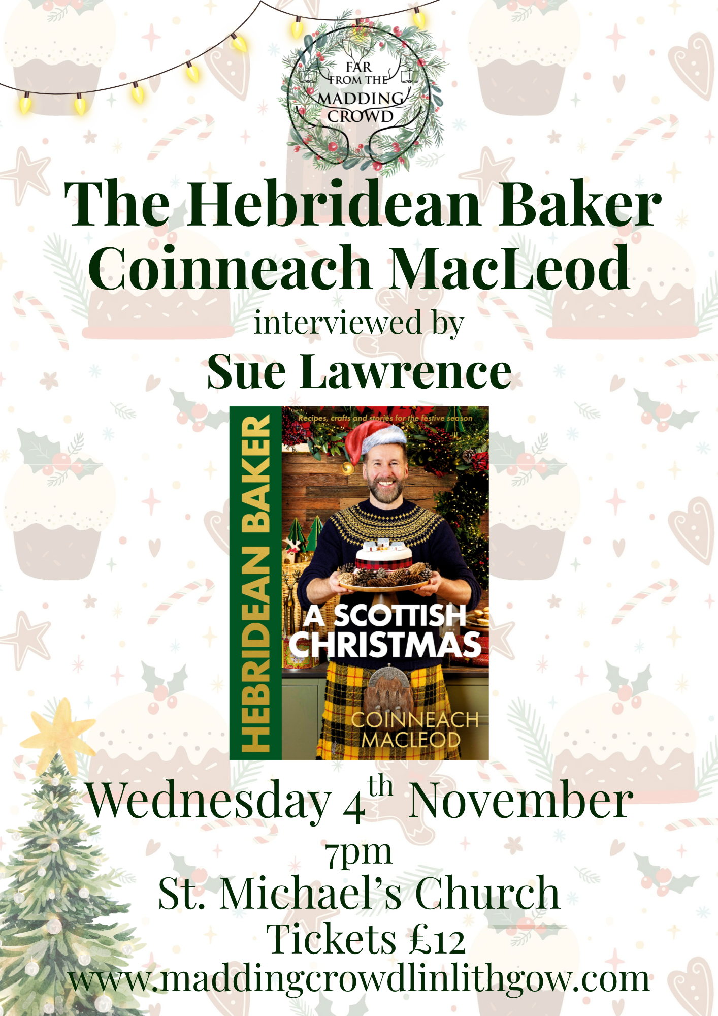 Coinneach Macleod interviewed by Sue Lawrence, Wednesday 4th November, 7.00pm