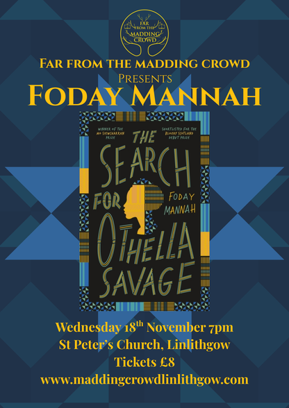 In Conversation with Foday Mannah, The Search for Othella Savage, Wednesday 18th November, 7.00pm