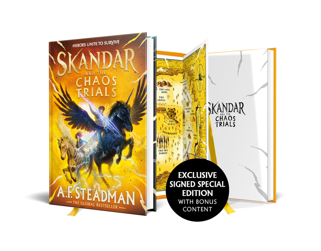 Pre-Order for 25th of April: Signed Indie Exclusive Copy of Skandar and the Chaos Trials by A.F. Steadman