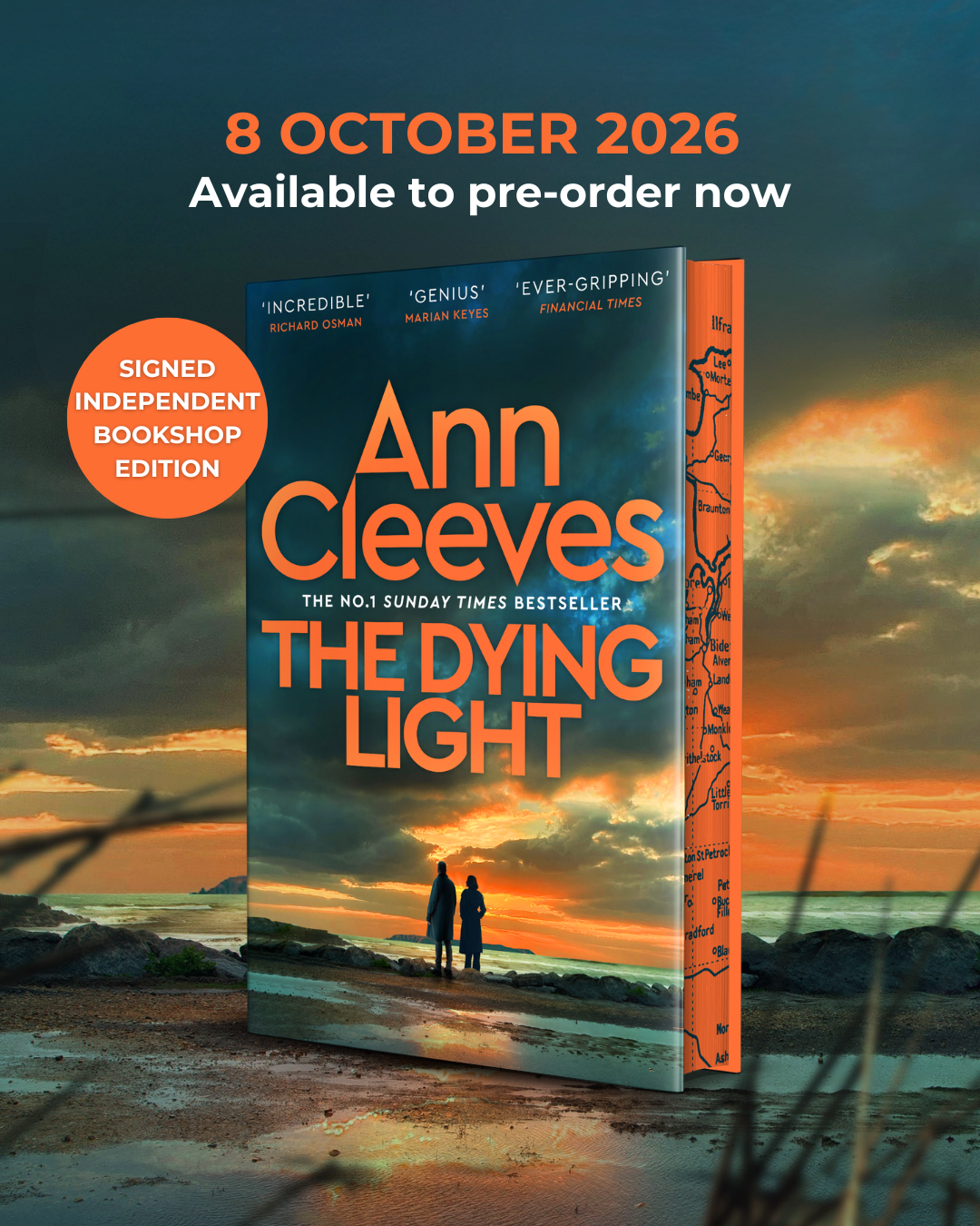 Pre-Order for 8th October 2026: Signed Indie Exclusive edition of The Dying Light by Ann Cleaves