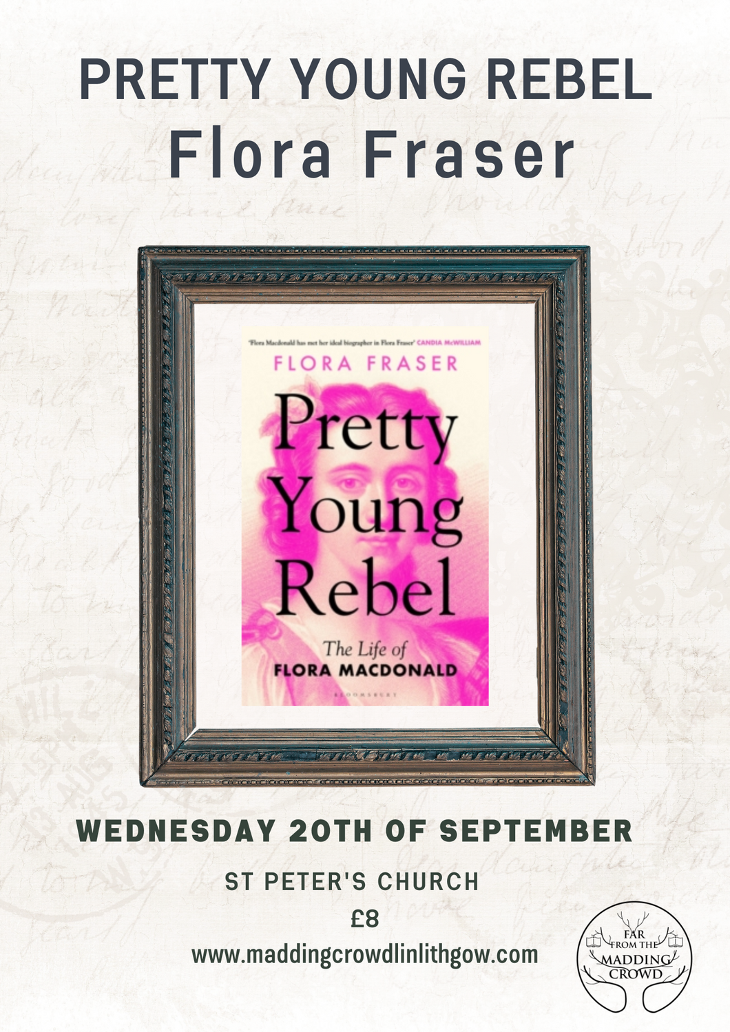 Author Talk: Flora Fraser, Wednesday 20th September, 7pm